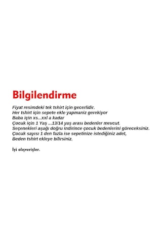 Bigman Little Man Baba Oğul Giyim Tişört Tekli Üründür Kombin Yapmak İçin 2 Adet Sepete Ekleyiniz Beyaz