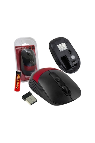 Everest Sm-18 2.4 Ghz Usb Kablosuz Optik Mouse Gri Siyah Kırmızı