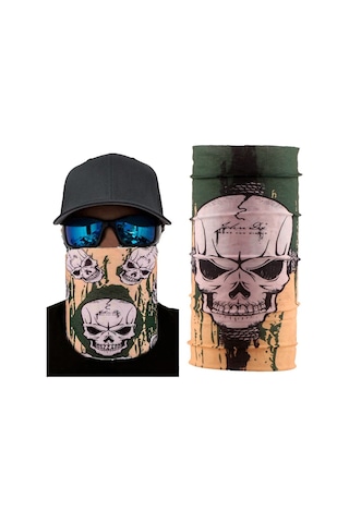 Astrid T Özel Üretim Sporcu Stil Tarz Motorcu Boyunluk Baf Buff Bandana 25x48 Cm Model 5 Çok Renkli