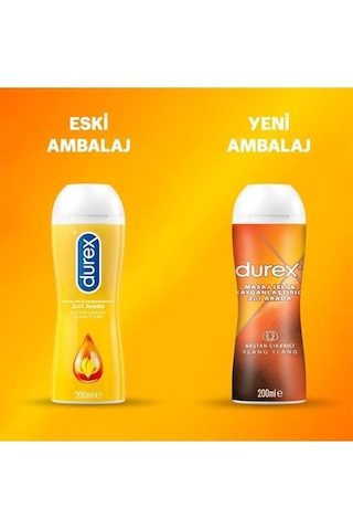 Durex Ylang Ylang 2'si 1 Arada Kayganlaştırıcı Masaj Jeli 200 ML + 2'si 1 Arada Vibratör Ve Uyarıcı Başlık