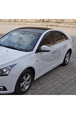 Chevrolet Cruze Uyumlu Mugen Cam Rüzgarlığı Seti Piano Black 4'lü İthal (00) (ŞüsCarOto Aksesuar)
