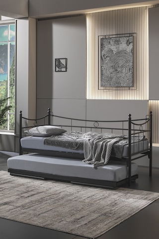 Bedliga Daily Yavrulu Daybed Tek-Çift Kişilik Metal Karyola