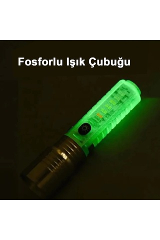 2023 Seri 8 Mod Şarjlı Yeni Nesil El Feneri Wt-609 Açık Gri