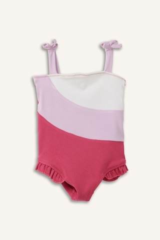 Defacto Çizgili Fuşya Mayo Kız Bebek H4878a526hspn214 Pembe-pn214