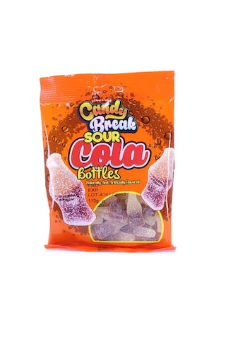 Tommy's Bears Candy Break Sour Cola Bottles Kola Aromalı Ekşi Yumuşak Şeker 113 G