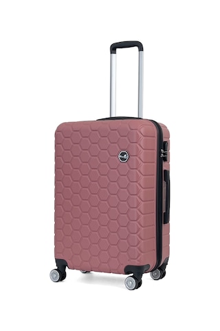 Reymond Luggage Altıgen Abs Seyahat Valizi, Orta Boy Pudra