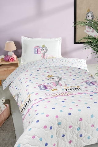 Kapitoneli Ranforce Genç Nevresim Takımı Selen Beyaz