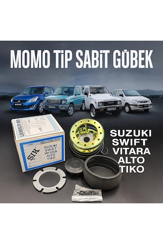 Suzuki Swift-alto-vitara-samurai-tiko İçin Özel Spor Direksiyon Göbeği Momo Tip Karma