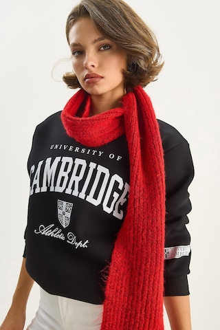 Shade Kadın Bisiklet Yaka Baskılı Üç İplik Şardonlu Basic Sweatshirt 6067 60283619 - Siyah