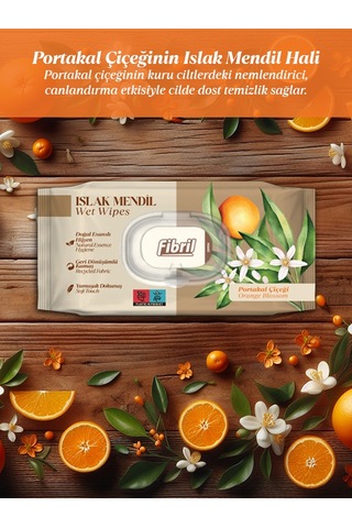 Fibril Portakal Çiçeği Kokulu Islak Mendil 24 x 90 2160 Yaprak