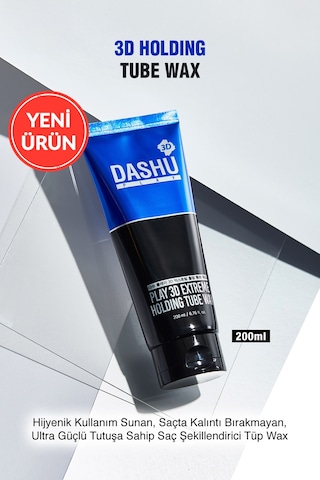 Hijyenik Kullanım Sunan Kalıntı Bırakmayan Ultra Güçlü Dashu Play 3d Extreme Holding Tube Wax 200ml