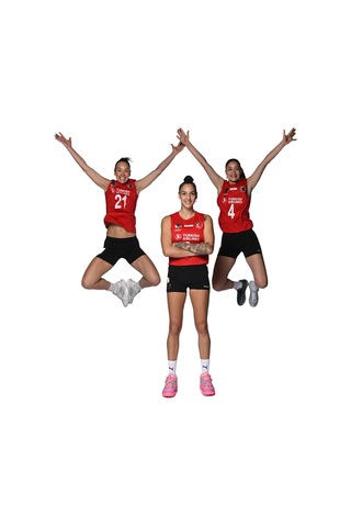 Sportive Türk Hava Yolları Kadın Kırmızı Voleybol Forması 20250807001-krmz Kırmızı