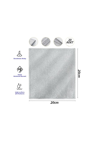 Pablito Pbt-321 Tel Bez Bulaşık Bezi - 20x20 Cm- 20'li Paket Diğer
