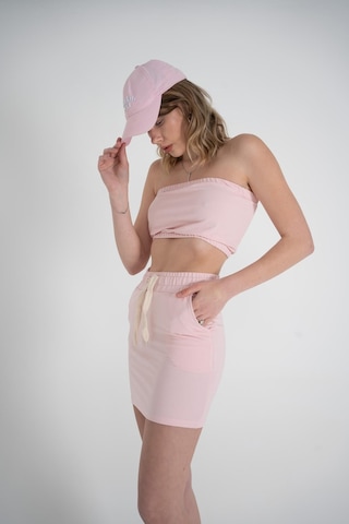 Holly Lolly Mini Boy Bel Lastikli Ve İpli Cepli Toa Etek Pembe Gül Kurusu