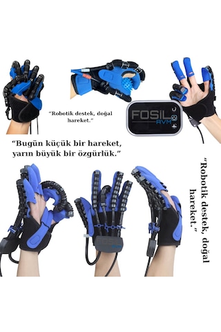 El Parmak Egzersiz Robot Eldiven Sol El