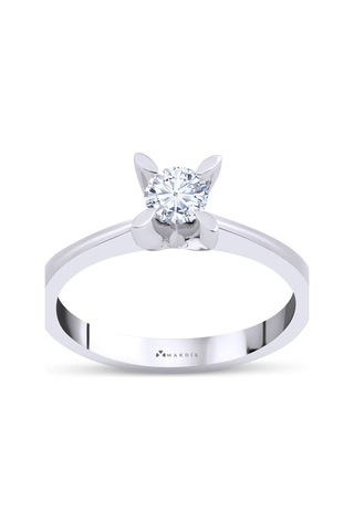 0.30 Karat Hrd Sertifikalı Tektaş Pırlanta Yüzük Beyaz Altın