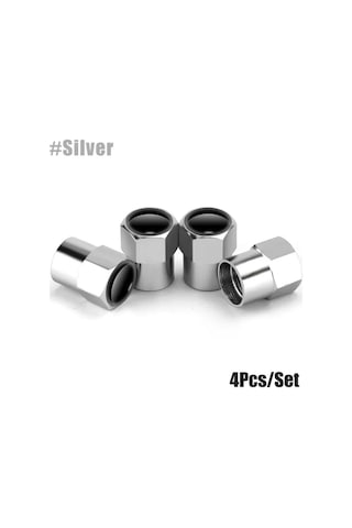 Gümüş-sline-4 Adet/takım Metal Araba Jant Lastik Vana Kapakları Kök Kılıf Kapakları Audi Sline A1 A3 A4 A5 A6 A7 A8