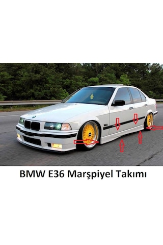 Bmw E36 Marşpiyel Takımı Boyasız Ham Siyah Fiberclass