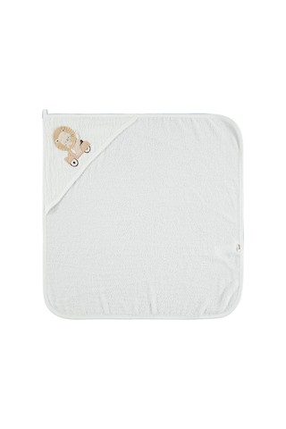 Civil Baby Aslan Nakışlı 75x75 Havlu - Ekru Standart