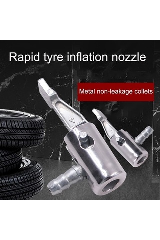 Fastbuy 2 Adet Araç Pompa Boru Bağlantısı, Lastik Ağız, Hızlı Bağlantı, Şişme Pompa Döndürme Aksesuarı Diğer