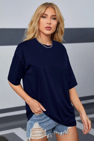 Flood Of Style Unisex Lacivert Sırt Kelebek Baskılı T-shirt