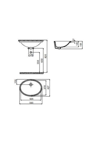 Creavit 36 x 50 CM Tezgah Altı Lavabo Tp216