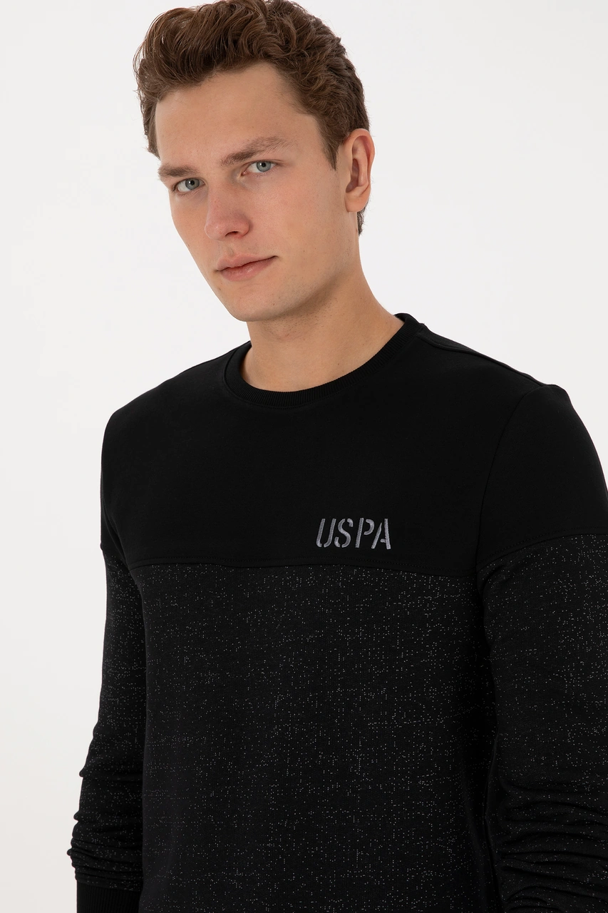 U.S. Polo Assn. Erkek Regular Fit Bisiklet Yaka Siyah Sweatshirt 50316380-VR046