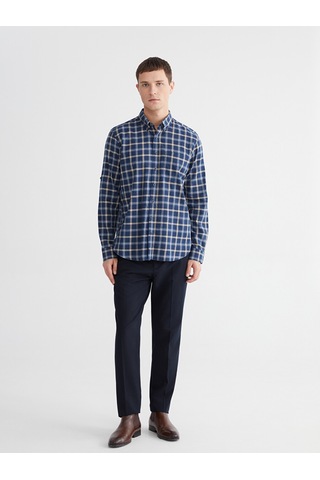 Lcwaıkıkı Classic Lacivert Regular Fit Ekose Erkek Gömlek