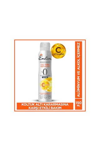 Serum Boost Cilt Tonu Eşitleyici Kadın Sprey Deodorant Alüminyum&alkol İçermez 150 Ml