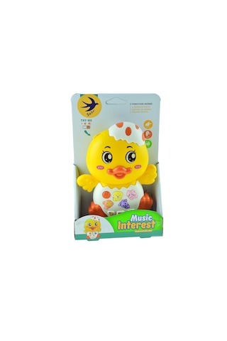 Oyuncak Ördek Sevimli Yavru Ördek Işıklı Sesli Mini Ördek 15 Cm