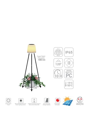 Ack Ag60-06851 Ip54 Solar Led Ayaklı Bahçe Abajuru