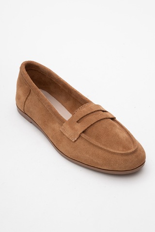 Luvishoes Luvi Shoes Tory Toprak Süet Hakiki Deri Kadın Loafer Ayakkabı Toprak