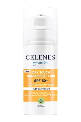 Celenes Herbal Dry Touch Fluid Koruyucu Güneş Kremi SPF50+ 50 ML