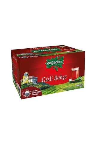 Doğadan Gizli Bahçe Siyah Demlik Süzen Poşet Çay 3'lü 100 x 3.2 G