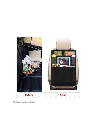 Novahub Araba Koltuk Anti-çizme Saklama Çantası, Araba Arka Koltuk Çok İşlevli Asma Çanta Siyah Siyah