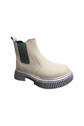 Ortopedikal 1087 Filet Unisex Erkek Ve Kız Çocuk Bot Bej Süet Yanı Lastikli Ve Fermuarlı Anatomik Bej