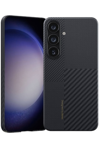 Galaxy S25 Plus Kılıf M-safe Şarj Uyumlu Karbon Fiber Benks Montage Armorair Kevlar Kapak Siyah