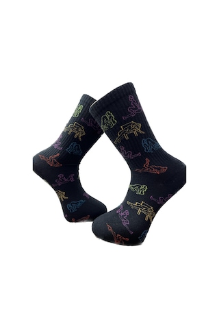 REDZONE Penye 3*lü Fantazi Çorap Siyah