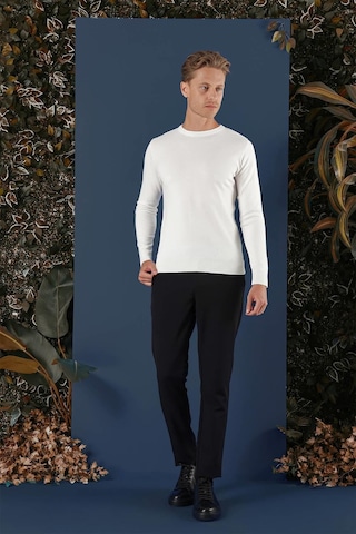 Efor Tr 858 Slim Fit Ekru Klasik Triko Ekru