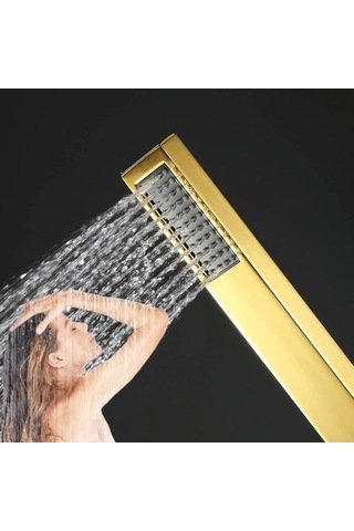 Fastbuy Challenger Altın Renk Yüksek Basınçlı Metal Duş Başlığı 360 Döner Dayanıklı Kaplama Mutfak Banyo