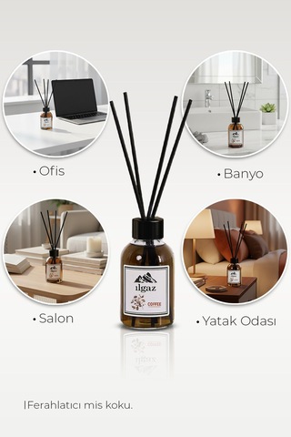 Kahve Bambu Çubuklu Oda Kokusu 110 Ml Red Diffuser Coffe Ortam Kokusu Kahve
