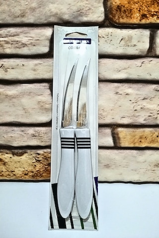 Tramontina Lazer Kesim Sebze Bıçağı 2 Adet- Orta-beyaz Beyaz