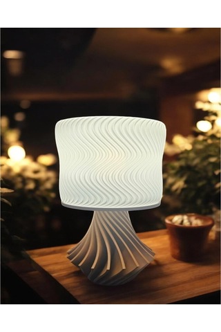 Elegance Tasarım 3d , Ev Dekorasyon , Bohem , Vintage , Dekoratif Abajur - Beyaz Çok Renkli