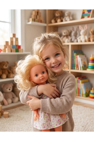 Alya Türkçe Konuşan Etkileşimli Eğitici Oyuncak Bebek 40 Cm Kafası Ve Kolları Et Bebek