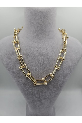 Altın Kaplama Tifany Taşlı Kolye Altın