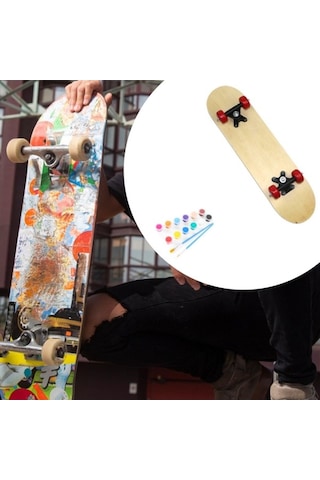 Pazly Suntek Çocuklar Için Boş Graffiti Kaykay Dıy 43x13cm Bej Ahşap Bej