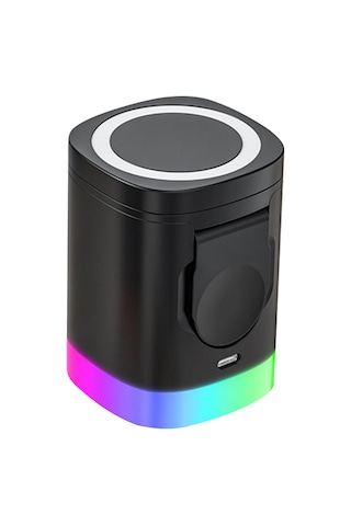 Acl Aw13 3'ü 1 Arada Rgb Işıklı Magsafe Kablosuz Şarj Standı