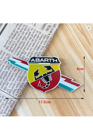 Fiat Abarth Logo 3d Alüminyum Etiket Abarth Amblem Rozet Çıkartma 4 Parça Set İthal