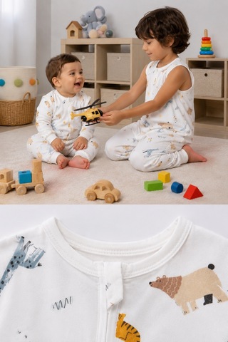 Babyhola Çıkarılabilir Kollu Fermuarlı Uyku Tulumu 1-8 Yaş Pazen 4 Mevsim 2701 Mavi