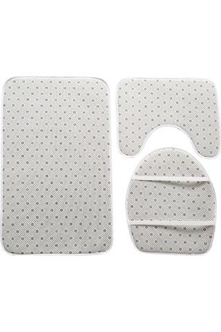 3 Adet Kaymaz Banyo Paspası, Noel Baba Ve Kardan Adam Desenli Klozet Kapağı Örtüsü Ve Halı, Noel Ve Yeni Yıl Ev Dekorasyonu